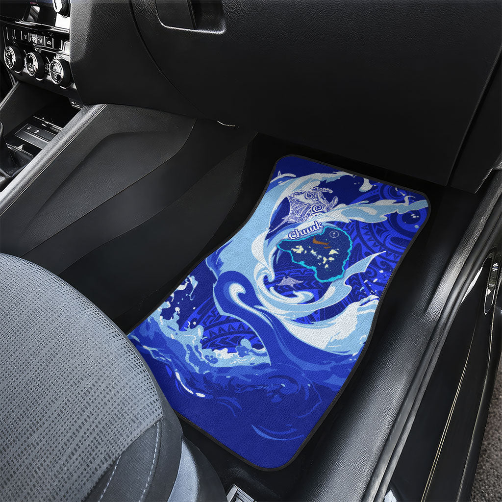 Chuuk Micronesian Roots Car Mats Polynesian Tribal Pattern Hibiscus Flower And Stingray Art TS04 - Polynesian Pride
