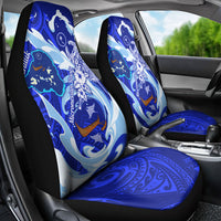Chuuk Micronesian Roots Car Seat Cover Polynesian Tribal Pattern Hibiscus Flower And Stingray Art TS04 - Polynesian Pride