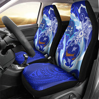 Chuuk Micronesian Roots Car Seat Cover Polynesian Tribal Pattern Hibiscus Flower And Stingray Art TS04 - Polynesian Pride