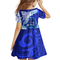 Chuuk Micronesian Roots Family Matching Off The Shoulder Long Sleeve Dress and Hawaiian Shirt Polynesian Tribal Pattern Hibiscus Flower And Stingray Art TS04 - Polynesian Pride