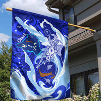Chuuk Micronesian Roots Garden Flag Polynesian Tribal Pattern Hibiscus Flower And Stingray Art TS04 - Polynesian Pride