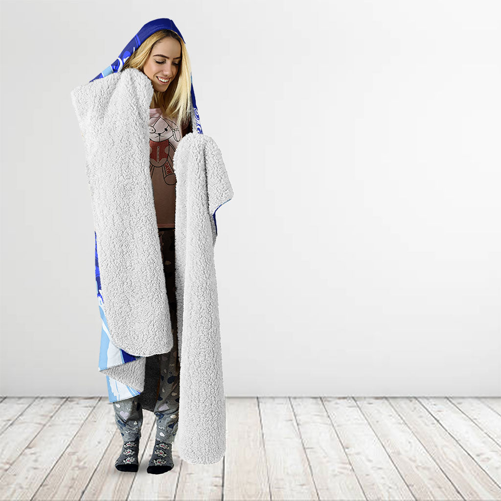 Chuuk Micronesian Roots Hooded Blanket Polynesian Tribal Pattern Hibiscus Flower And Stingray Art TS04 - Polynesian Pride