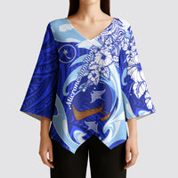 Chuuk Micronesian Roots Kimono Sleeve Blouse Polynesian Tribal Pattern Hibiscus Flower And Stingray Art TS04 - Polynesian Pride
