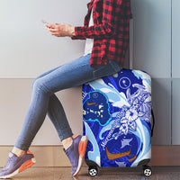 Chuuk Micronesian Roots Luggage Cover Polynesian Tribal Pattern Hibiscus Flower And Stingray Art TS04 - Polynesian Pride