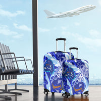 Chuuk Micronesian Roots Luggage Cover Polynesian Tribal Pattern Hibiscus Flower And Stingray Art TS04 - Polynesian Pride