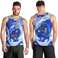 Chuuk Micronesian Roots Men Tank Top Polynesian Tribal Pattern Hibiscus Flower And Stingray Art TS04 - Polynesian Pride