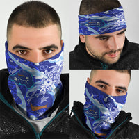 Chuuk Micronesian Roots Neck Gaiter Polynesian Tribal Pattern Hibiscus Flower And Stingray Art TS04 - Polynesian Pride