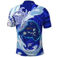 Chuuk Micronesian Roots Polo Shirt Polynesian Tribal Pattern Hibiscus Flower And Stingray Art TS04 - Polynesian Pride
