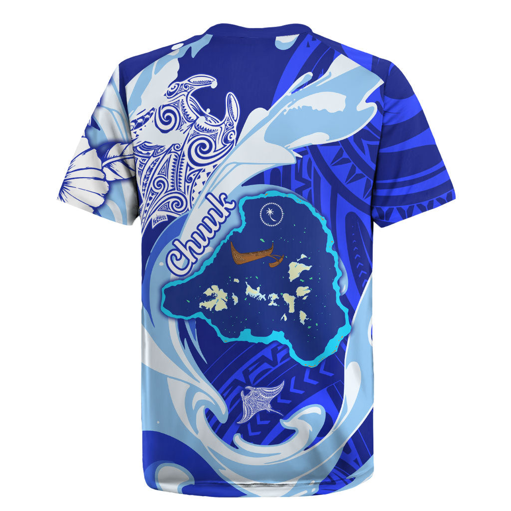 Chuuk Micronesian Roots Rugby Jersey Polynesian Tribal Pattern Hibiscus Flower And Stingray Art TS04 - Polynesian Pride