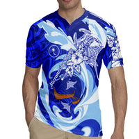 Chuuk Micronesian Roots Rugby Jersey Polynesian Tribal Pattern Hibiscus Flower And Stingray Art TS04 - Polynesian Pride