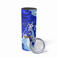 Chuuk Micronesian Roots Skinny Tumbler Polynesian Tribal Pattern Hibiscus Flower And Stingray Art TS04 - Polynesian Pride