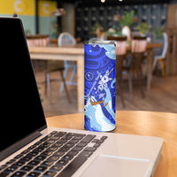 Chuuk Micronesian Roots Skinny Tumbler Polynesian Tribal Pattern Hibiscus Flower And Stingray Art TS04 - Polynesian Pride
