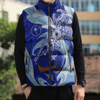Chuuk Micronesian Roots Sleeveless Puffer Jacket Polynesian Tribal Pattern Hibiscus Flower And Stingray Art TS04 - Polynesian Pride