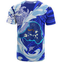 Chuuk Micronesian Roots T Shirt Polynesian Tribal Pattern Hibiscus Flower And Stingray Art TS04 - Polynesian Pride