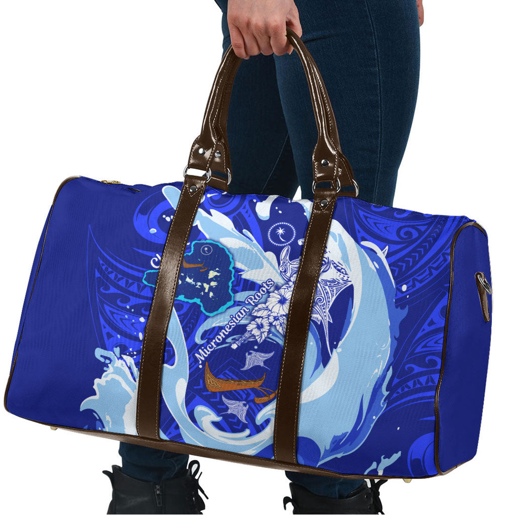 Chuuk Micronesian Roots Travel Bag Polynesian Tribal Pattern Hibiscus Flower And Stingray Art TS04 - Polynesian Pride