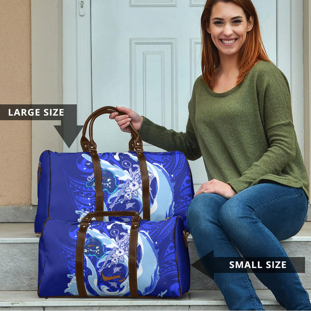 Chuuk Micronesian Roots Travel Bag Polynesian Tribal Pattern Hibiscus Flower And Stingray Art TS04 - Polynesian Pride
