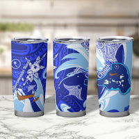 Chuuk Micronesian Roots Tumbler Cup Polynesian Tribal Pattern Hibiscus Flower And Stingray Art TS04 - Polynesian Pride