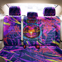 Chuuk Tropical Sunset Coordinates Back Car Seat Cover Neon Graffiti Polynesian Tribal