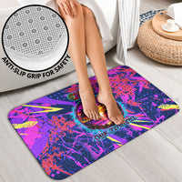 Chuuk Tropical Sunset Coordinates Bathroom Set Neon Graffiti Polynesian Tribal
