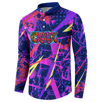 Chuuk Tropical Sunset Coordinates Button Sweatshirt Neon Graffiti Polynesian Tribal