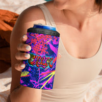 Chuuk Tropical Sunset Coordinates 4 in 1 Can Cooler Tumbler Neon Graffiti Polynesian Tribal TS04 - Polynesian Pride