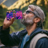 Chuuk Tropical Sunset Coordinates 4 in 1 Can Cooler Tumbler Neon Graffiti Polynesian Tribal TS04 - Polynesian Pride