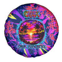 Chuuk Tropical Sunset Coordinates Spare Tire Cover Neon Graffiti Polynesian Tribal TS04 - Polynesian Pride
