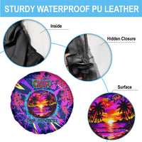 Chuuk Tropical Sunset Coordinates Spare Tire Cover Neon Graffiti Polynesian Tribal TS04 - Polynesian Pride