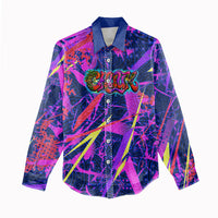 Chuuk Tropical Sunset Coordinates Women Casual Shirt Neon Graffiti Polynesian Tribal TS04 - Polynesian Pride