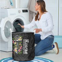 Kosrae Nautical Heritage Laundry Basket Polynesian Tribal Anchor With Plumeria Tropical Art TS04 - Polynesian Pride