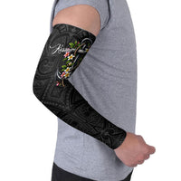 Kosrae Nautical Heritage Arm Sleeves Polynesian Tribal Anchor With Plumeria Tropical Art TS04 - Polynesian Pride