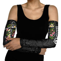 Kosrae Nautical Heritage Arm Sleeves Polynesian Tribal Anchor With Plumeria Tropical Art TS04 - Polynesian Pride