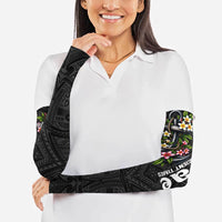 Kosrae Nautical Heritage Arm Sleeves Polynesian Tribal Anchor With Plumeria Tropical Art TS04 - Polynesian Pride