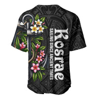 Kosrae Nautical Heritage Baseball Jersey Polynesian Tribal Anchor With Plumeria Tropical Art TS04 - Polynesian Pride