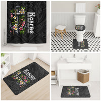 Kosrae Nautical Heritage Bathroom Set Polynesian Tribal Anchor With Plumeria Tropical Art TS04 - Polynesian Pride
