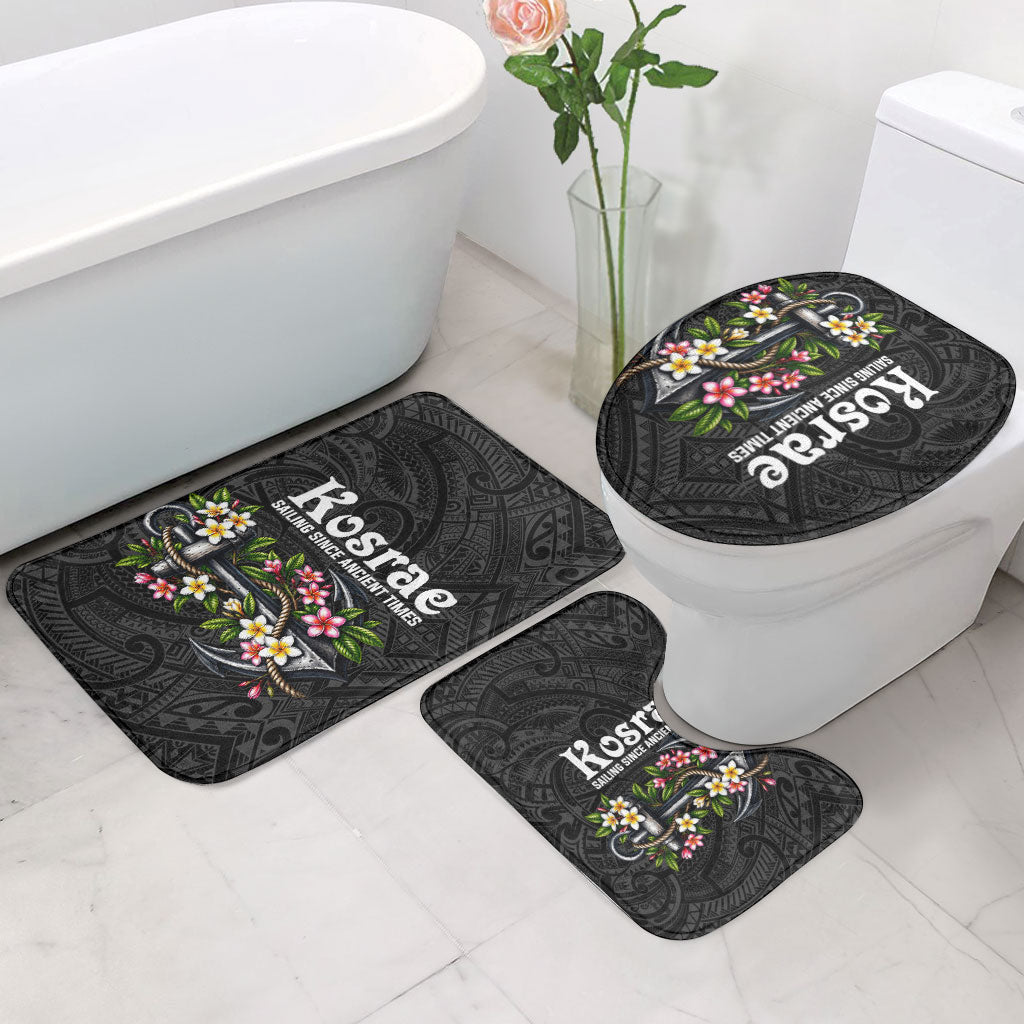 Kosrae Nautical Heritage Bathroom Set Polynesian Tribal Anchor With Plumeria Tropical Art TS04 - Polynesian Pride