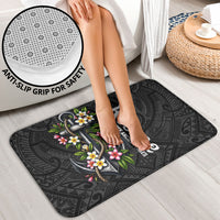 Kosrae Nautical Heritage Bathroom Set Polynesian Tribal Anchor With Plumeria Tropical Art TS04 - Polynesian Pride