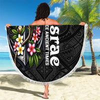 Kosrae Nautical Heritage Beach Blanket Polynesian Tribal Anchor With Plumeria Tropical Art TS04 - Polynesian Pride