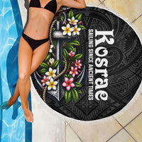 Kosrae Nautical Heritage Beach Blanket Polynesian Tribal Anchor With Plumeria Tropical Art TS04 - Polynesian Pride