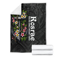 Kosrae Nautical Heritage Blanket Polynesian Tribal Anchor With Plumeria Tropical Art TS04 - Polynesian Pride