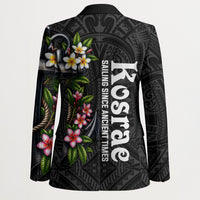 Kosrae Nautical Heritage Blazer Polynesian Tribal Anchor With Plumeria Tropical Art TS04 - Polynesian Pride