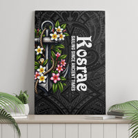 Kosrae Nautical Heritage Canvas Wall Art Polynesian Tribal Anchor With Plumeria Tropical Art TS04 - Polynesian Pride