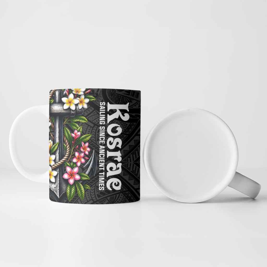 Kosrae Nautical Heritage Ceramic Mug Polynesian Tribal Anchor With Plumeria Tropical Art TS04 - Polynesian Pride