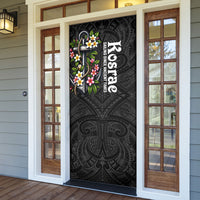 Kosrae Nautical Heritage Door Cover Polynesian Tribal Anchor With Plumeria Tropical Art TS04 - Polynesian Pride