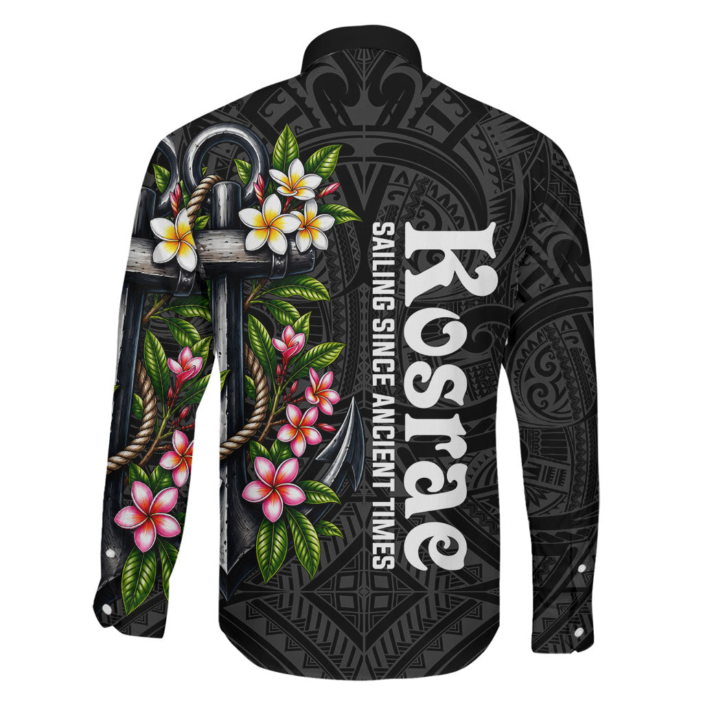 Kosrae Nautical Heritage Family Matching Puletasi and Hawaiian Shirt Polynesian Tribal Anchor With Plumeria Tropical Art TS04 - Polynesian Pride