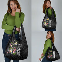 Kosrae Nautical Heritage Grocery Bag Polynesian Tribal Anchor With Plumeria Tropical Art TS04 - Polynesian Pride