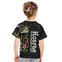 Kosrae Nautical Heritage Kid T Shirt Polynesian Tribal Anchor With Plumeria Tropical Art TS04 - Polynesian Pride