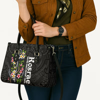 Kosrae Nautical Heritage Leather Bag Polynesian Tribal Anchor With Plumeria Tropical Art TS04 - Polynesian Pride