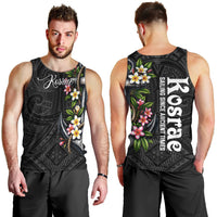 Kosrae Nautical Heritage Men Tank Top Polynesian Tribal Anchor With Plumeria Tropical Art TS04 - Polynesian Pride