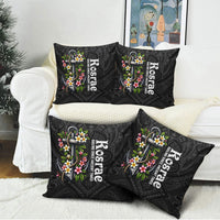 Kosrae Nautical Heritage Pillow Cover Polynesian Tribal Anchor With Plumeria Tropical Art TS04 - Polynesian Pride